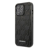 Karl Lagerfeld Monogram Plaque Case for iPhone 13 Pro Max - Black