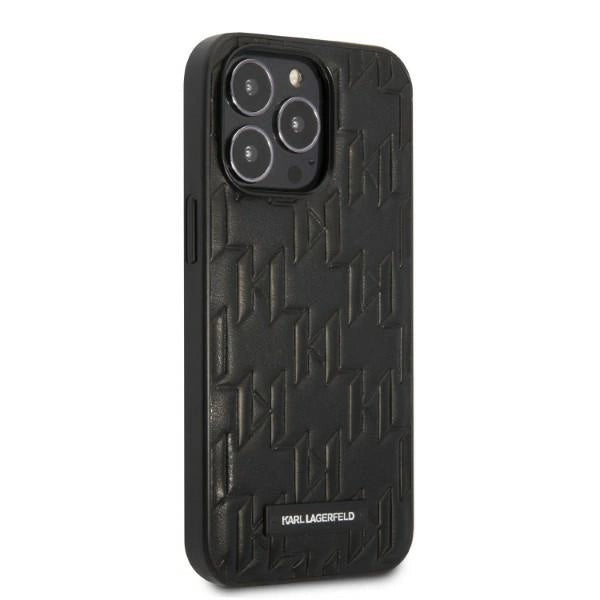 Karl Lagerfeld Monogram Plaque Case for iPhone 13 Pro Max - Black