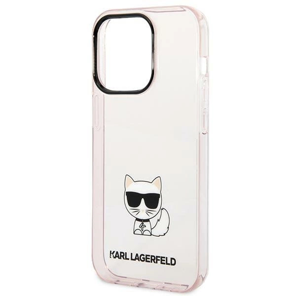 Karl Lagerfeld KLHCP14LCTTRI iPhone 14 Pro 6.1 "hardcase pink / pink Transparent Choupette Body
