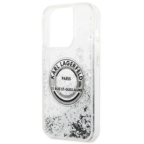 Karl Lagerfeld KLHCP14LLCRSGRS iPhone 14 Pro 6.1 "silver / silver hardcase Liquid Glitter RSG
