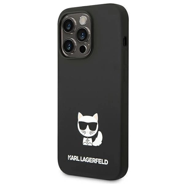 Karl Lagerfeld KLHCP14LSLCTBK iPhone 14 Pro 6.1 "hardcase black / black Silicone Choupette Body