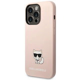 Karl Lagerfeld KLHCP14LSLCTPI iPhone 14 Pro 6.1 "hardcase light pink / light pink Silicone Choupette Body