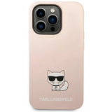 Karl Lagerfeld KLHCP14LSLCTPI iPhone 14 Pro 6.1 "hardcase light pink / light pink Silicone Choupette Body