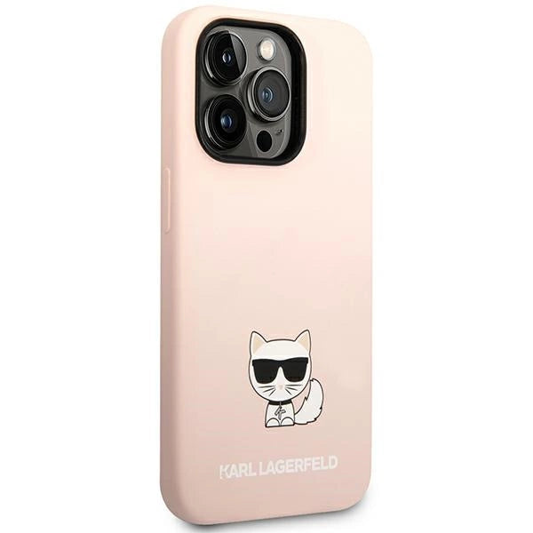 Karl Lagerfeld KLHCP14LSLCTPI iPhone 14 Pro 6.1 "hardcase light pink / light pink Silicone Choupette Body