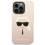Karl Lagerfeld KLHCP14LSLKHLP iPhone 14 Pro 6.1 "hardcase pink / pink Silicone Karl`s Head