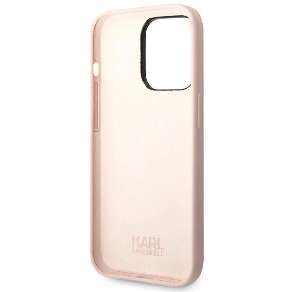 Karl Lagerfeld KLHCP14LSLKHLP iPhone 14 Pro 6.1 "hardcase pink / pink Silicone Karl`s Head