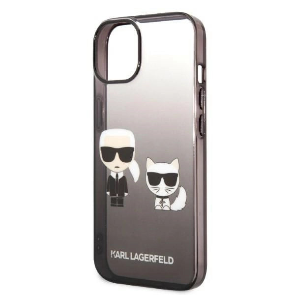 Karl Lagerfeld KLHCP14LTGKCK iPhone 14 Pro 6.1 "hardcase black / black Gradient Ikonik Karl & Choupette