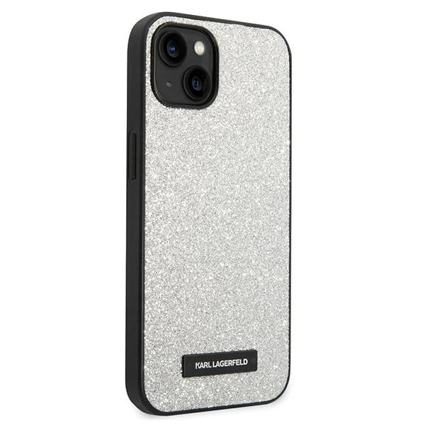 Karl Lagerfeld KLHCP14MG2ELS iPhone 14 Plus 6.7 "hardcase silver / silver Glitter Plaque Logo