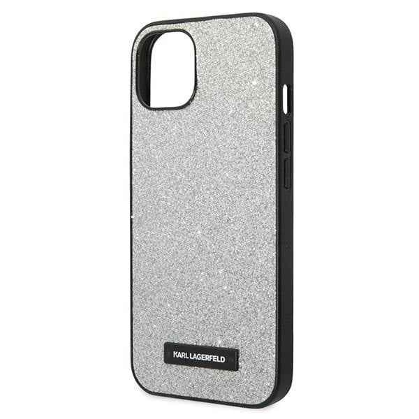 Karl Lagerfeld KLHCP14MG2ELS iPhone 14 Plus 6.7 "hardcase silver / silver Glitter Plaque Logo