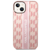 Karl Lagerfeld KLHCP14MHKLSPCP iPhone 14 Plus 6.7 "hardcase pink / pink Mono Vertical Stripe