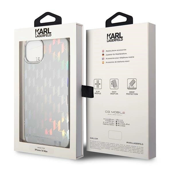 Karl Lagerfeld KLHCP14MLGMMSV3 iPhone 14 Plus 6.7 "hardcase silver / silver Monogram Iridescent