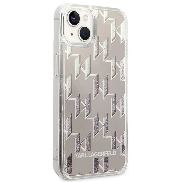 Karl Lagerfeld KLHCP14MLMNMS iPhone 14 Plus 6.7 "hardcase silver / silver Liquid Glitter Monogram