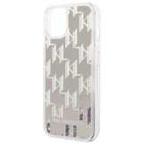 Karl Lagerfeld KLHCP14MLMNMS iPhone 14 Plus 6.7 "hardcase silver / silver Liquid Glitter Monogram