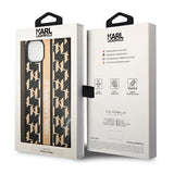 Karl Lagerfeld KLHCP14MPGKLSKW iPhone 14 Plus 6,7 "hardcase brown / brown Monogram Stripe