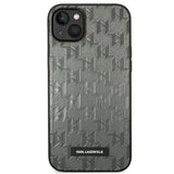 Karl Lagerfeld KLHCP14MSAKLHPG iPhone 14 Plus 6.7 "hardcase gray / gray Saffiano Mono Metal Logo