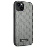Karl Lagerfeld KLHCP14MSAKLHPG iPhone 14 Plus 6.7 "hardcase gray / gray Saffiano Mono Metal Logo