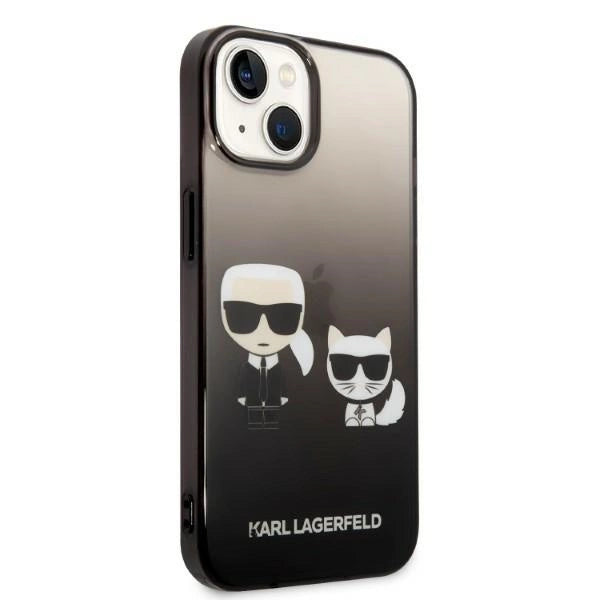Karl Lagerfeld KLHCP14MTGKCK iPhone 14 Plus 6,7 "hardcase black / black Gradient Ikonik Karl & Choupette