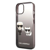 Karl Lagerfeld KLHCP14MTGKCK iPhone 14 Plus 6,7 "hardcase black / black Gradient Ikonik Karl & Choupette
