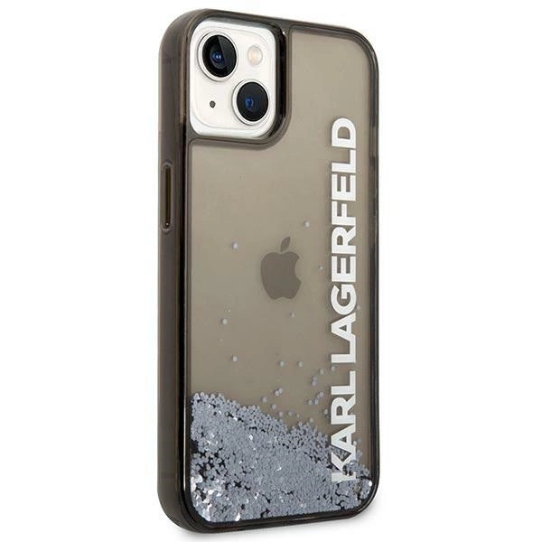 Karl Lagerfeld KLHCP14SLCKVK iPhone 14 6.1 "black / black hardcase Liquid Glitter Elong