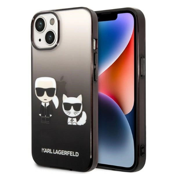 Karl Lagerfeld KLHCP14STGKCK iPhone 14 6,1 "hardcase black / black Gradient Ikonik Karl & Choupette