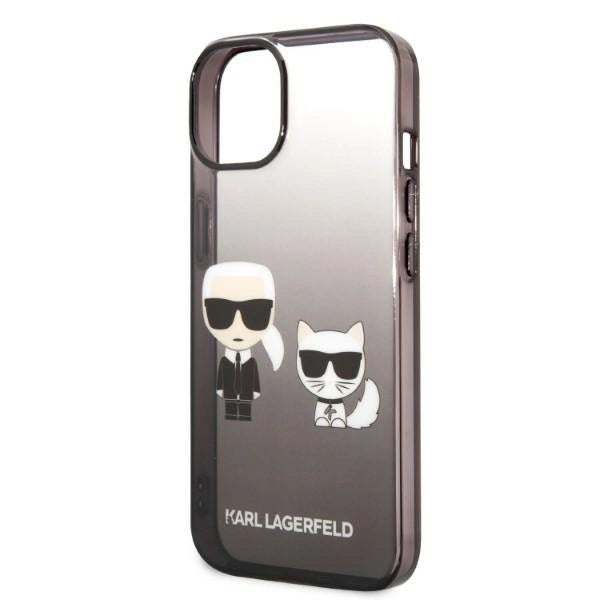 Karl Lagerfeld KLHCP14STGKCK iPhone 14 6,1 "hardcase black / black Gradient Ikonik Karl & Choupette