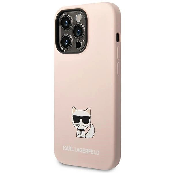 Karl Lagerfeld KLHCP14XSLCTPI iPhone 14 Pro Max 6.7 "hardcase light pink / light pink Silicone Choupette Body
