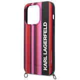Karl Lagerfeld KLHCP14XSTSTP iPhone 14 Pro Max 6.7 "hardcase pink / pink Color Stripes Strap