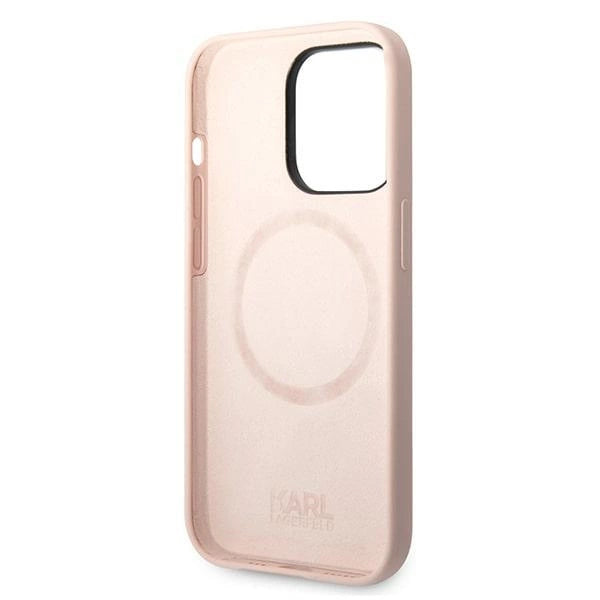 Karl Lagerfeld KLHMP14LSLKHLP iPhone 14 Pro 6.1 "hardcase light pink / light pink Silicone Karl`s Head Magsafe