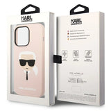 Karl Lagerfeld KLHMP14LSLKHLP iPhone 14 Pro 6.1 "hardcase light pink / light pink Silicone Karl`s Head Magsafe