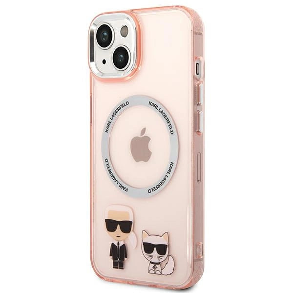 Karl Lagerfeld KLHMP14MHKCP iPhone 14 Plus 6.7 "hardcase pink / pink Karl & Choupette Aluminum Magsafe