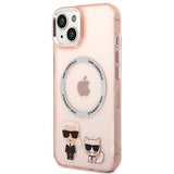 Karl Lagerfeld KLHMP14MHKCP iPhone 14 Plus 6.7 "hardcase pink / pink Karl & Choupette Aluminum Magsafe