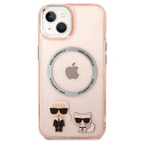 Karl Lagerfeld KLHMP14MHKCP iPhone 14 Plus 6.7 "hardcase pink / pink Karl & Choupette Aluminum Magsafe