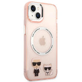 Karl Lagerfeld KLHMP14MHKCP iPhone 14 Plus 6.7 "hardcase pink / pink Karl & Choupette Aluminum Magsafe