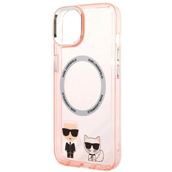 Karl Lagerfeld KLHMP14MHKCP iPhone 14 Plus 6.7 "hardcase pink / pink Karl & Choupette Aluminum Magsafe