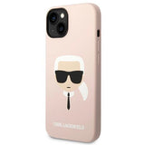 Karl Lagerfeld Silicone Karl's Head MagSafe Case for iPhone 14 Plus - Light Pink