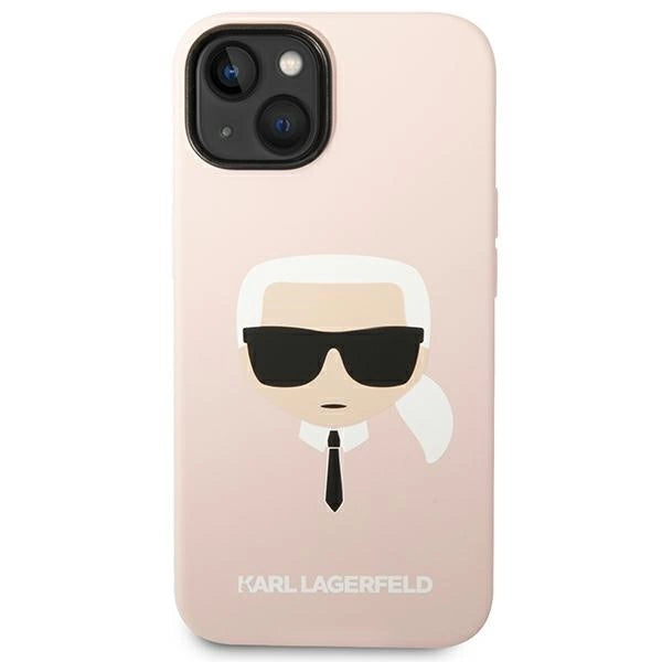 Karl Lagerfeld Silicone Karl's Head MagSafe Case for iPhone 14 Plus - Light Pink