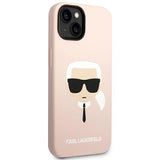 Karl Lagerfeld Silicone Karl's Head MagSafe Case for iPhone 14 Plus - Light Pink