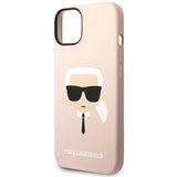 Karl Lagerfeld Silicone Karl's Head MagSafe Case for iPhone 14 Plus - Light Pink