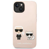 Karl Lagerfeld KLHMP14MSSKCI iPhone 14 Plus 6.7 "hardcase light pink / light pink Silicone Karl & Choupette Magsafe