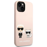 Karl Lagerfeld KLHMP14MSSKCI iPhone 14 Plus 6.7 "hardcase light pink / light pink Silicone Karl & Choupette Magsafe