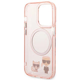 Karl Lagerfeld KLHMP14XHKCP iPhone 14 Pro Max 6.7 "hardcase pink / pink Karl & Choupette Aluminum Magsafe