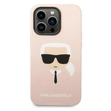 Karl Lagerfeld KLHMP14XSLKHLP iPhone 14 Pro Max 6.7 "hardcase light pink / light pink Silicone Karl`s Head Magsafe
