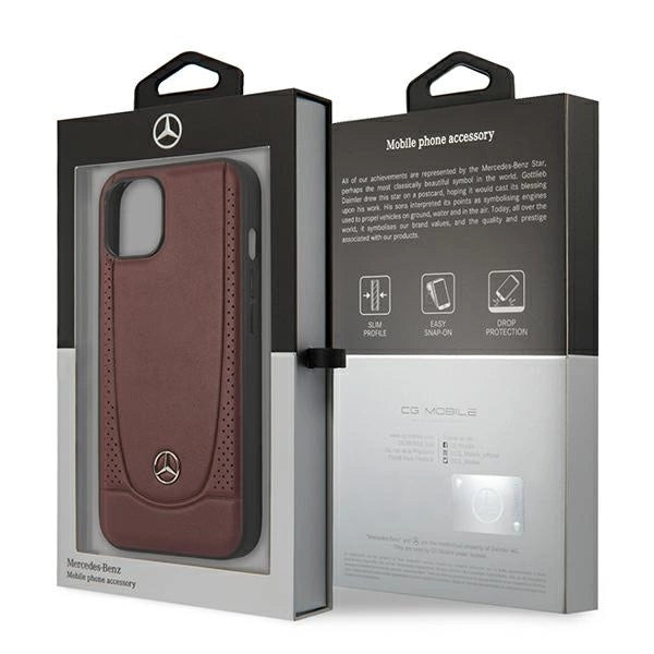Mercedes MEHCP14MARMRE iPhone 14 Plus 6.7 " rød / rød hardcase læder Urban Bengale