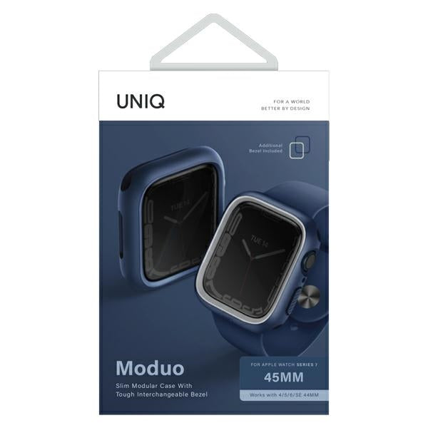Uniq Moduo-hylster til Apple Watch 4/5/6/7/8/SE/SE2 44/45 mm - blågrå