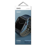 Uniq Linus rem til Apple Watch 1/2/3/4/5/6/7/8/SE/SE2/Ultra 42/44/45/49 mm - blå