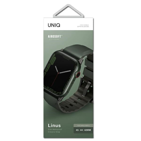 Uniq Linus rem til Apple Watch 1/2/3/4/5/6/7/8/SE/SE2/Ultra 42/44/45/49 mm - grøn