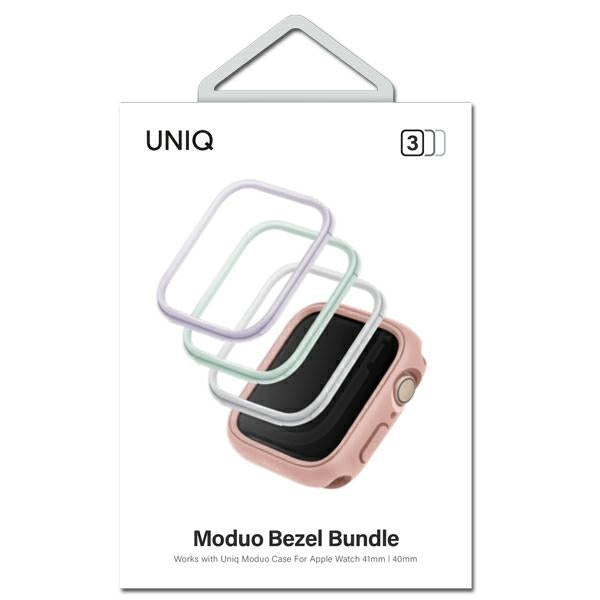 Frame til Uniq Moduo 3in1 case til Apple Watch 4/5/6/7/8/SE/SE2 40/41mm - salvie, lilla, hvid