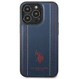 US Polo USHCP14LPFAV iPhone 14 Pro 6.1" navy/navy blue Leather Stitch