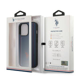 US Polo USHCP14LPFAV iPhone 14 Pro 6.1" navy/navy blue Leather Stitch