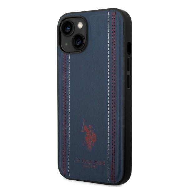 US Polo USHCP14SPFAV iPhone 14 6.1" navy blue/navy blue Leather Stitch